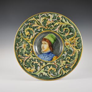 Grande piatto in maiolica Minghetti